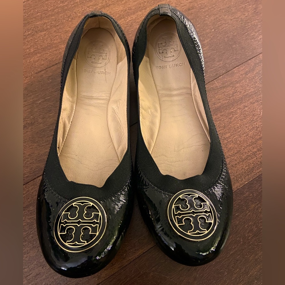 patent leather tory burch